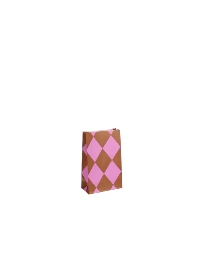 Kado Design Papiertüte mit Boden, Diamant, Glyzinie, Ingwer, klein