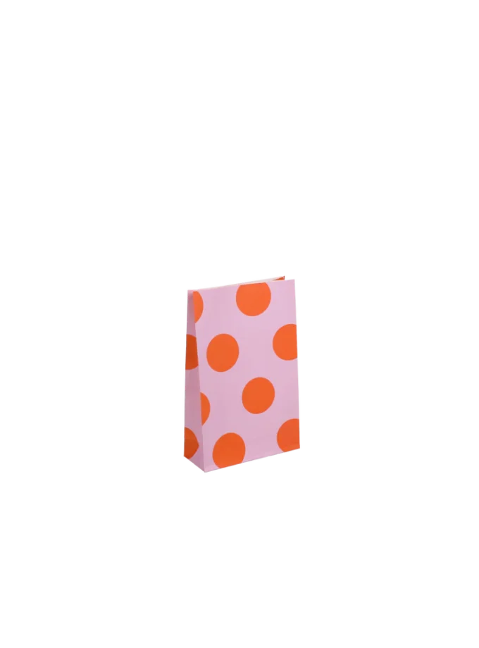 Kado Design Papiertüte mit Boden, Lottie Dottie, rosa Engel + Blutorange, mittel