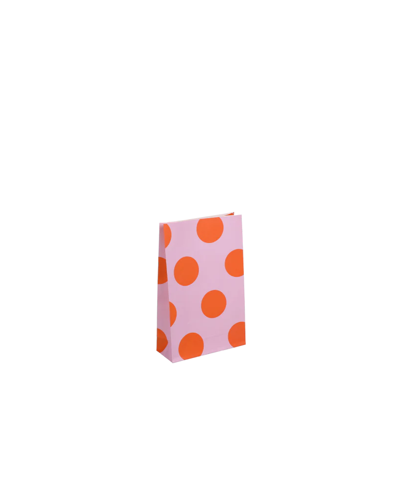 Kado Design Papiertüte mit Boden, Lottie Dottie, rosa Engel + Blutorange, mittel