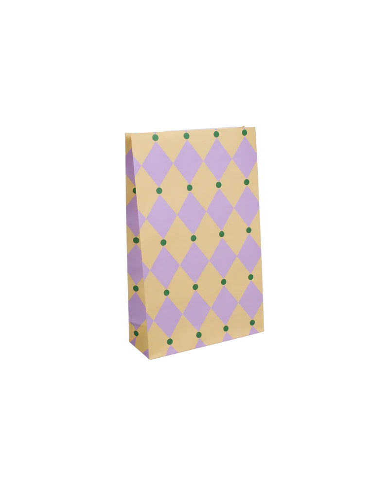 Kado Design Papiertüte mit Boden, Zirkus · Lilie + Honigbutter + Rasengrün, gross