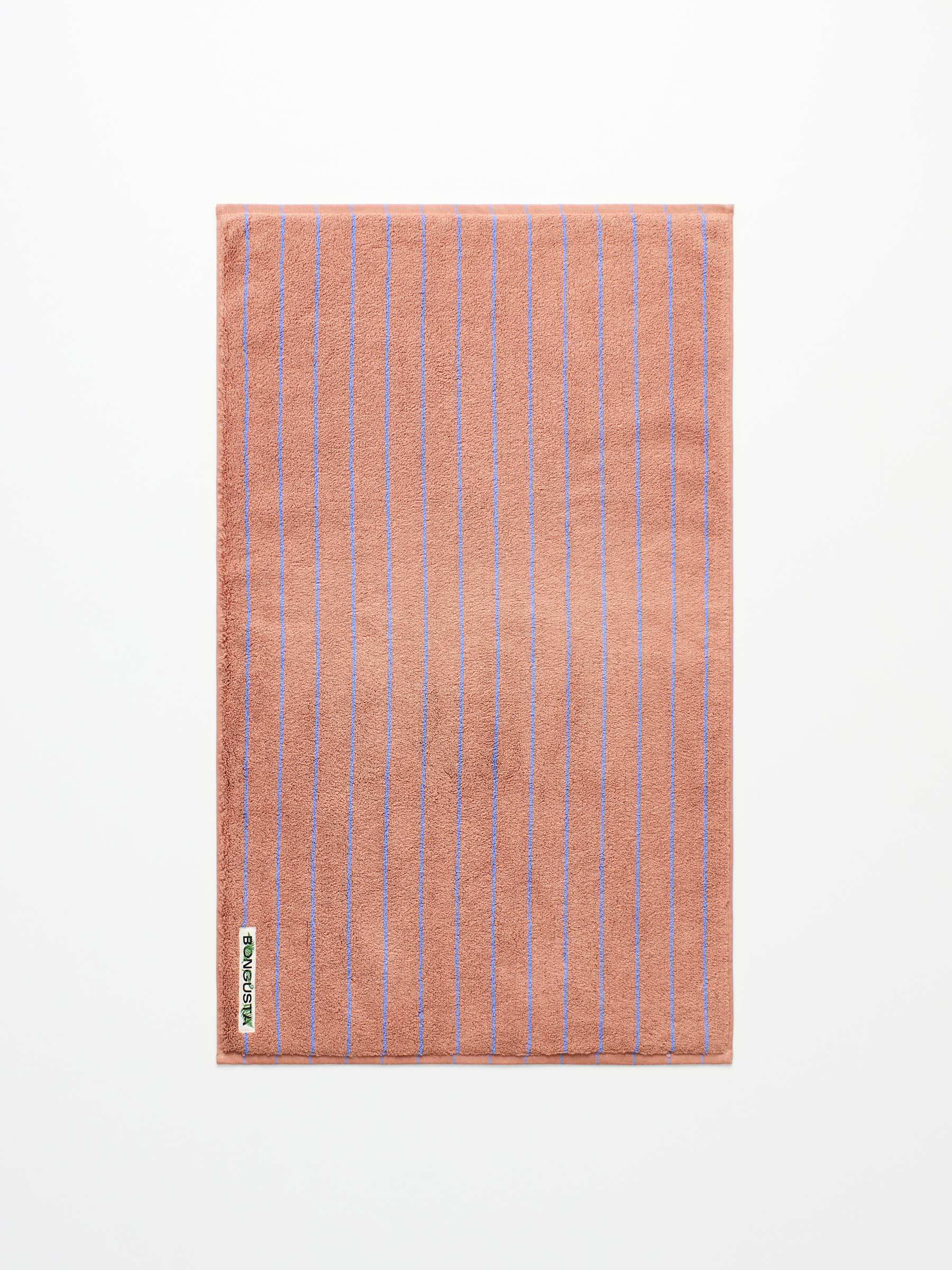 Naram Badetuch 100cm x 150cm, camel & ultramarine – Bild 4