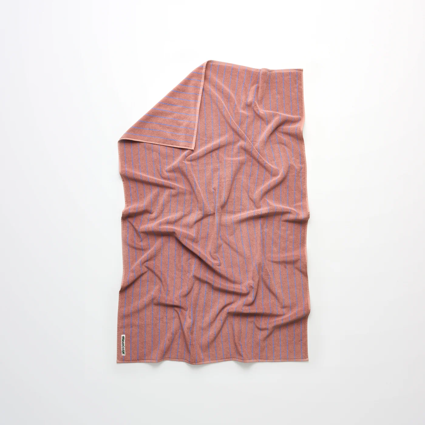 Naram Badetuch 100cm x 150cm, camel & ultramarine