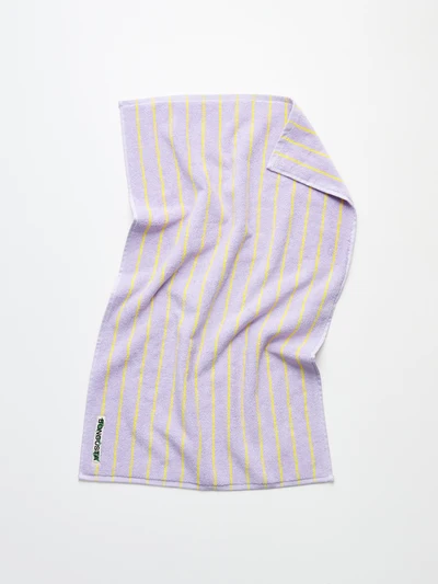 Naram Badetuch 70cm x 140cm, lilac & neon yellow
