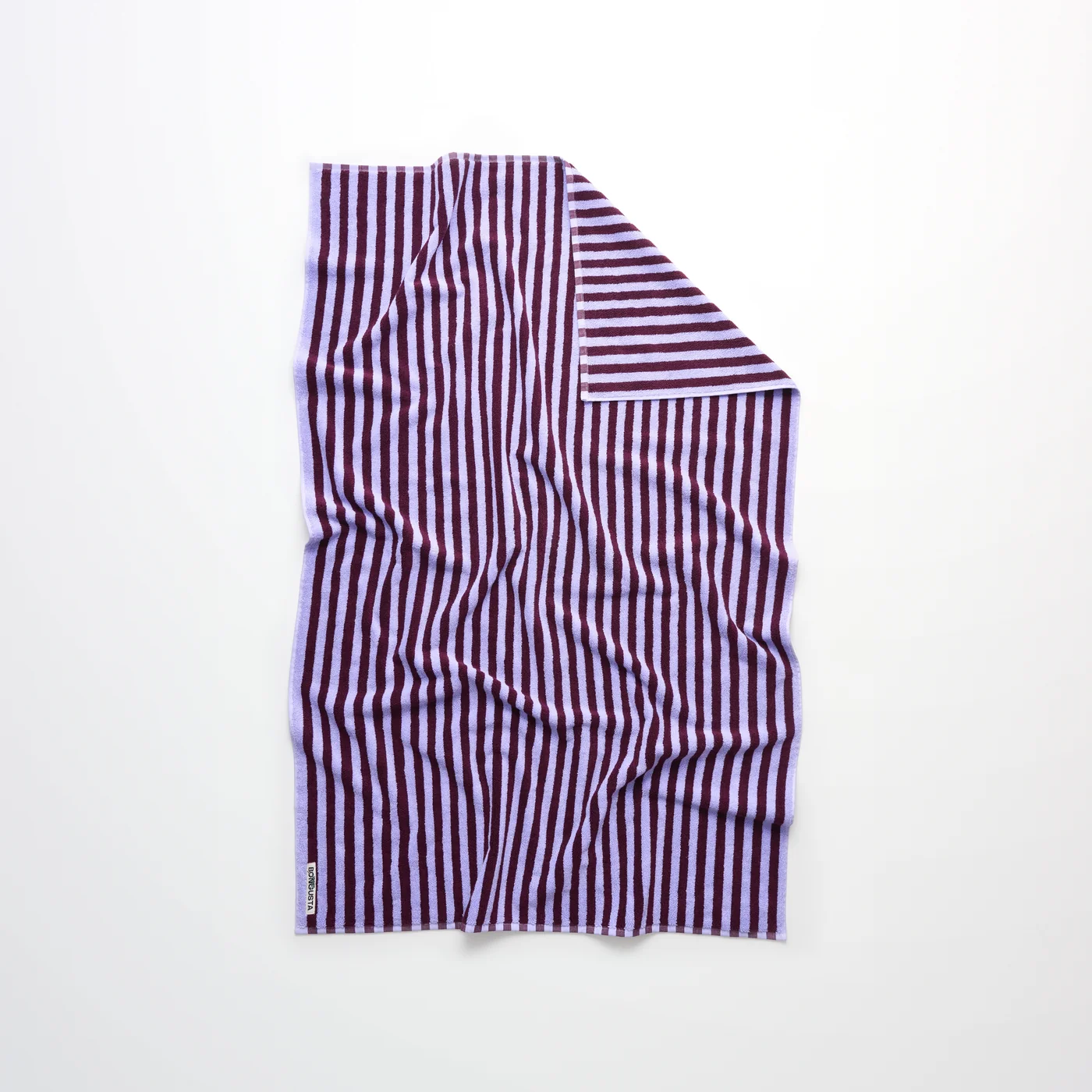 Naram Badetuch 100cm x 150cm, wine & lavender blue